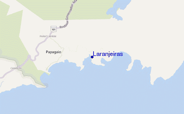 mapa de ubicación de Laranjeiras