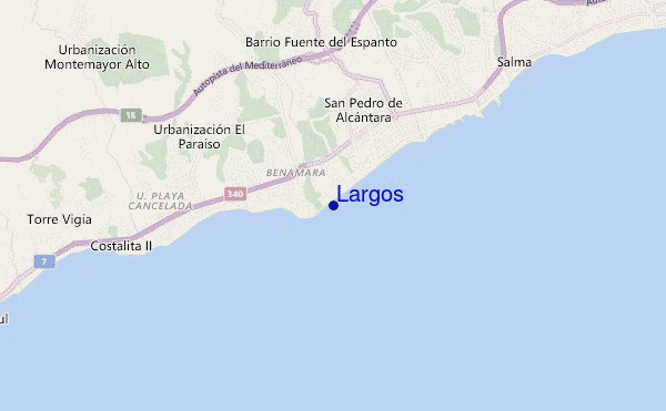 mapa de ubicación de Largos