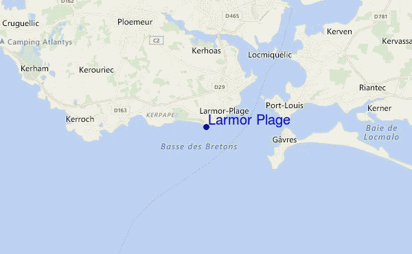 mapa de ubicación de Larmor Plage