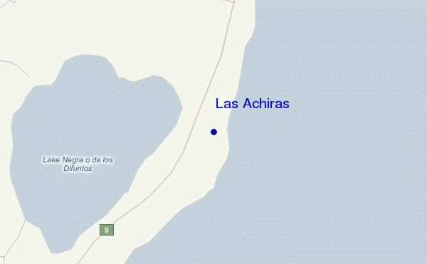 mapa de ubicación de Las Achiras