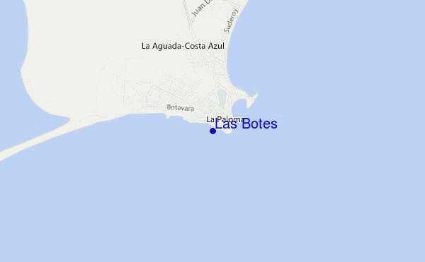 mapa de ubicación de Las Botes