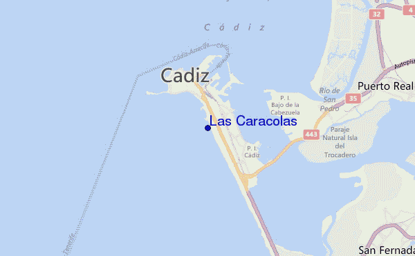 mapa de ubicación de Las Caracolas