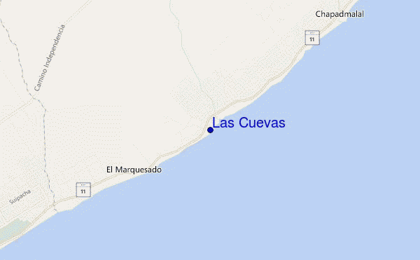 mapa de ubicación de Las Cuevas