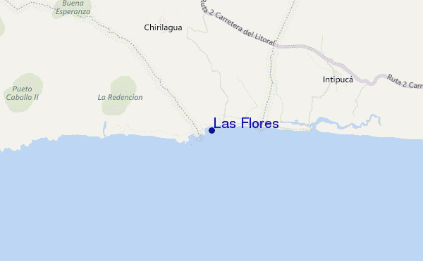 mapa de ubicación de Las Flores