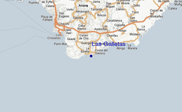 mapa de ubicación de Las Galletas