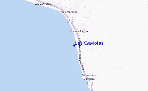 mapa de ubicación de Las Gaviotas