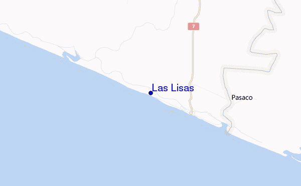 mapa de ubicación de Las Lisas