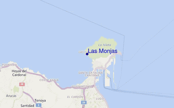 mapa de ubicación de Las Monjas