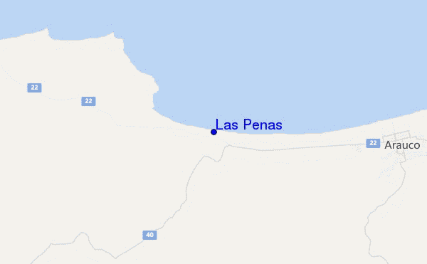 mapa de ubicación de Las Peñas