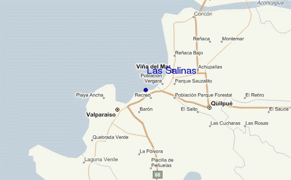 mapa de ubicación de Las Salinas