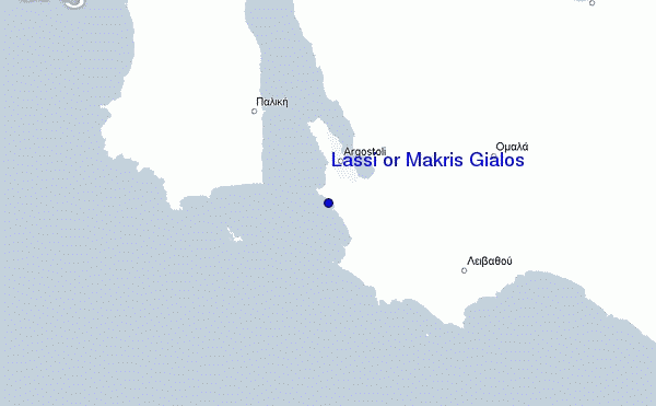 mapa de ubicación de Lassi or Makris Gialos