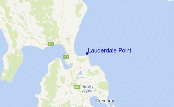 mapa de ubicación de Lauderdale Point