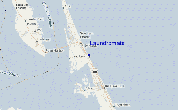 mapa de ubicación de Laundromats