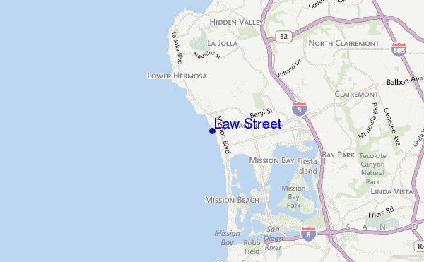 mapa de ubicación de Law Street
