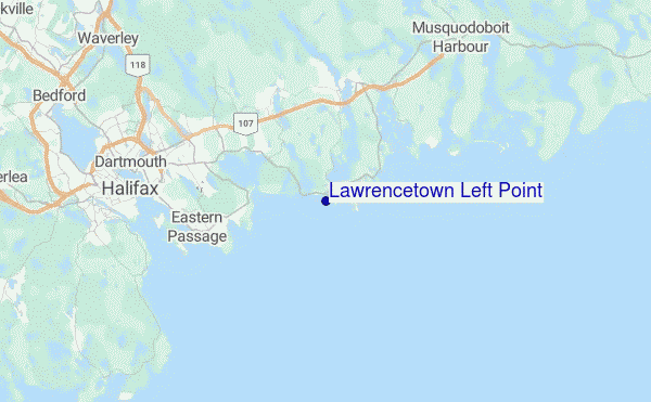 Lawrencetown Left Point Location Map