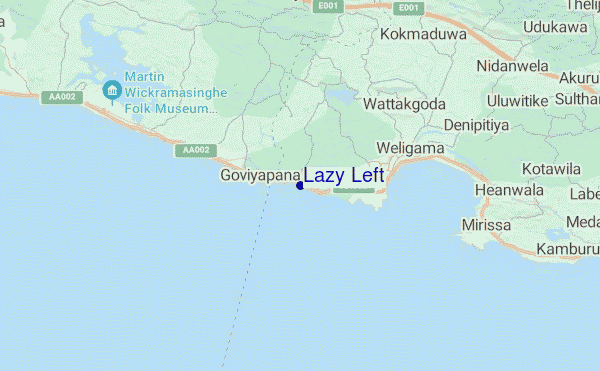 mapa de ubicación de Lazy Left