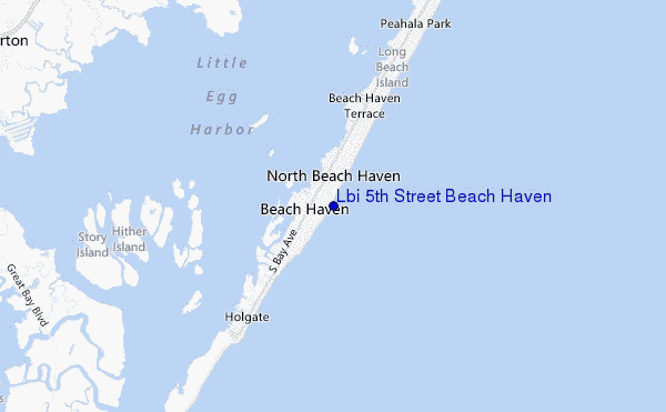 mapa de ubicación de Lbi 5th Street Beach Haven
