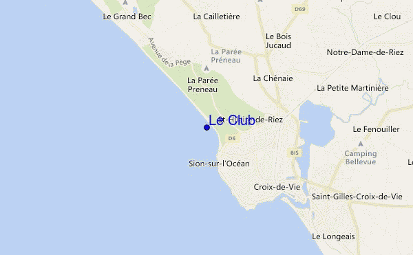 mapa de ubicación de Le Club