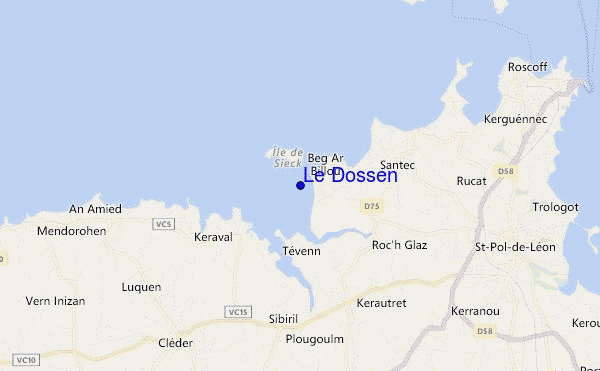 mapa de ubicación de Le Dossen