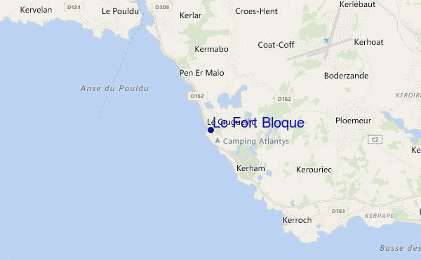 mapa de ubicación de Le Fort Bloque
