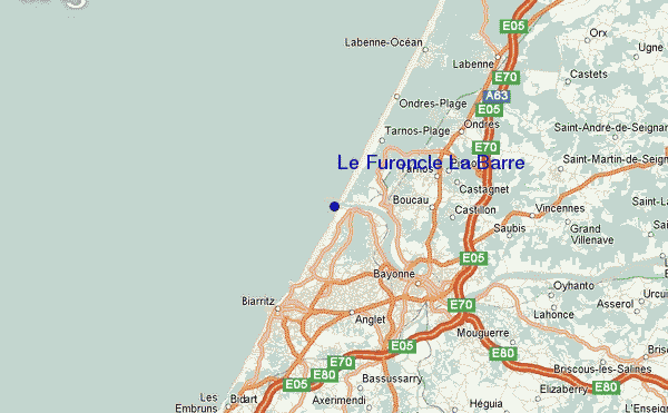 mapa de ubicación de Anglet - Le Furoncle