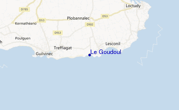mapa de ubicación de Le Goudoul