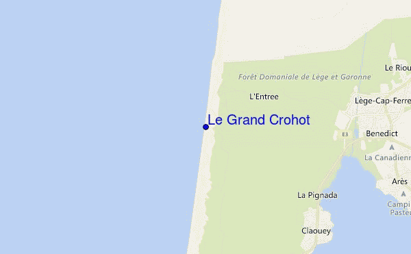 mapa de ubicación de Le Grand Crohot