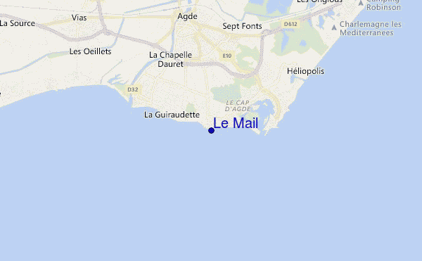 mapa de ubicación de Le Mail