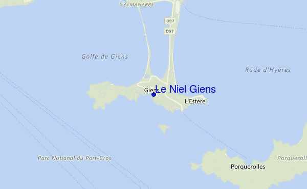 mapa de ubicación de Le Niel Giens