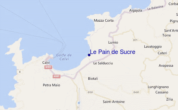 mapa de ubicación de Le Pain de Sucre