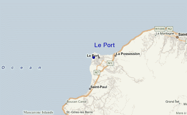 mapa de ubicación de Le Port