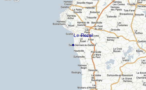 mapa de ubicación de Le Rozel