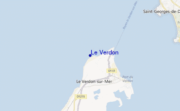 mapa de ubicación de Le Verdon