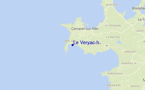 mapa de ubicación de Le Veryac'h