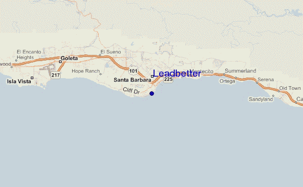 mapa de ubicación de Leadbetter
