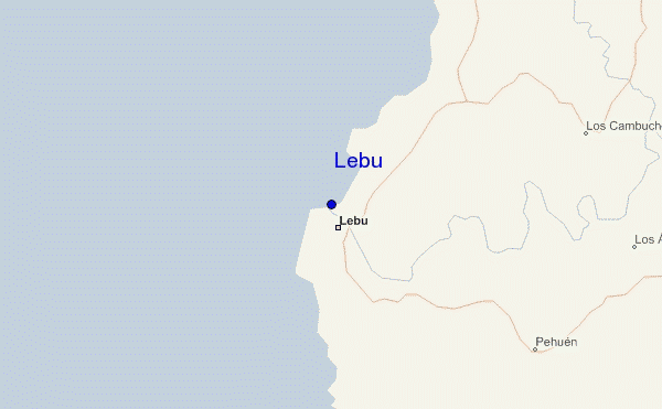 mapa de ubicación de Lebu