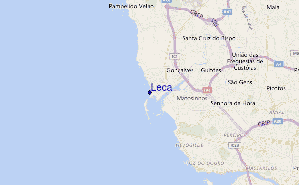 mapa de ubicación de Leca
