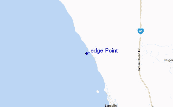 mapa de ubicación de Ledge Point