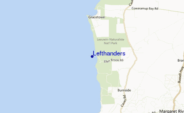 mapa de ubicación de Lefthanders