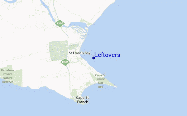 mapa de ubicación de Leftovers