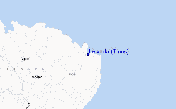 mapa de ubicación de Leivada (Tinos)