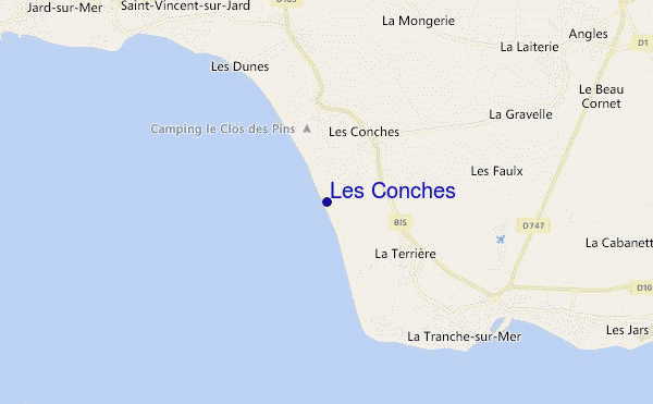 mapa de ubicación de Les Conches