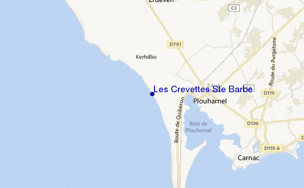 mapa de ubicación de Les Crevettes Ste Barbe
