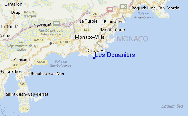 mapa de ubicación de Les Douaniers