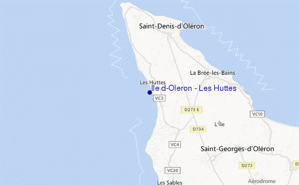mapa de ubicación de Ile d'Oleron - Les Huttes