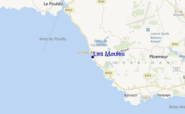 mapa de ubicación de Les Moules