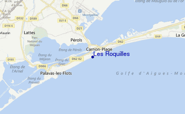 mapa de ubicación de Les Roquilles