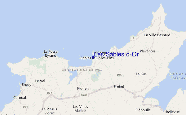 mapa de ubicación de Les Sables d'Or