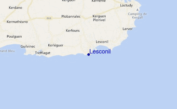 mapa de ubicación de Lesconil
