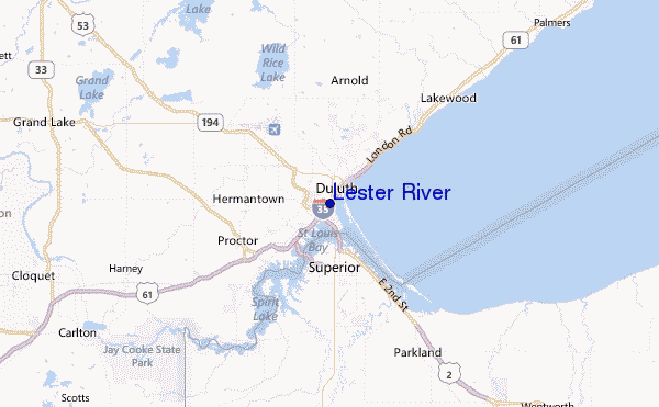 Lester River Location Map